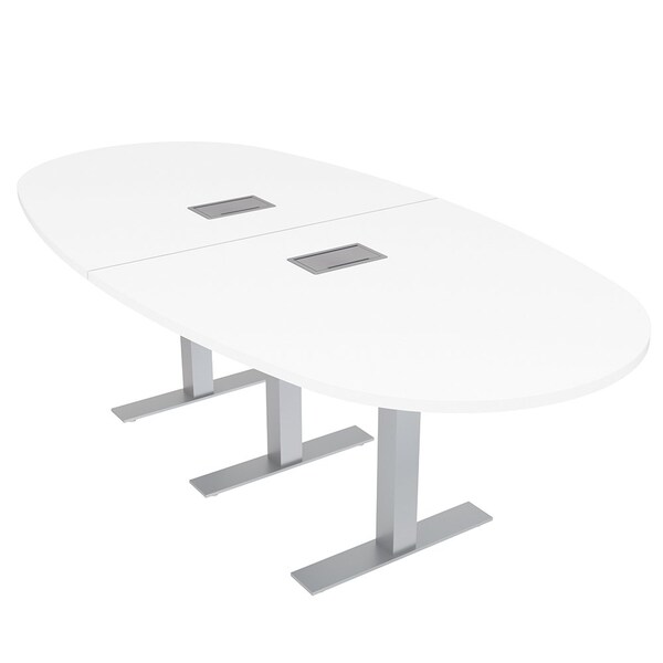 45 in W, 96 in L, 29 in H, Engineered Wood Top, White